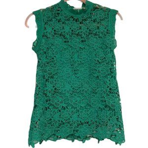 Nanette Lepore Mockneck lace tank top XS